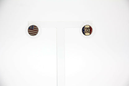 Chanel 03A Metal American Style Round Mini Clip-on Earrings