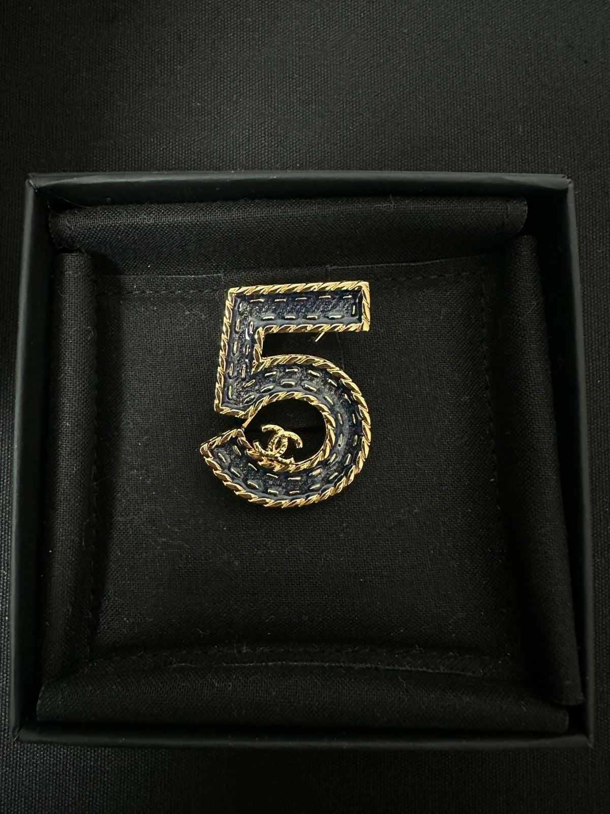 Chanel 2024 Metal Denim No.5 Brooch