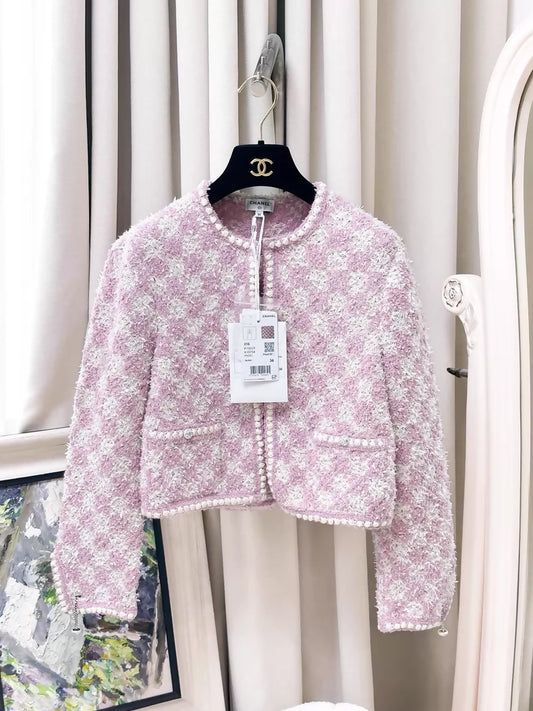 Chanel 23S pink cardigan
