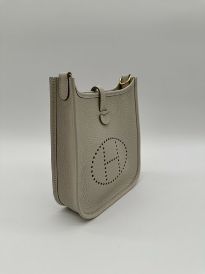 Hermes Mini Evelyne Clemence Craie GHW Stamp K 2025