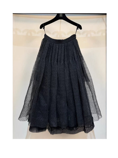 Chanel 11s black tulle skirt
