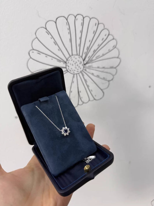 Harry Winston Sapphire Diamond Sunflower Necklace