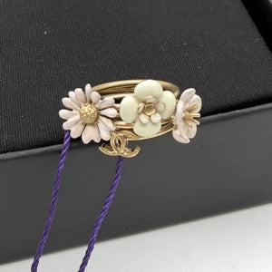 Chanel enamel flower ring
