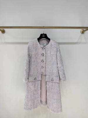 Chanel 2018 purple tweed jacket