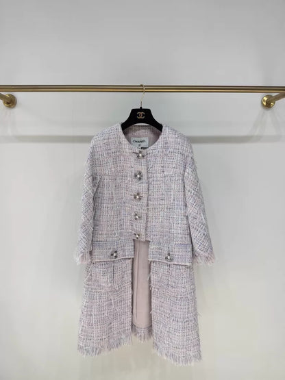 Chanel 2018 purple tweed jacket
