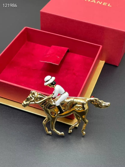 Chanel 26th Anniversary Luxury New Year Horse Limited Edition Brooch