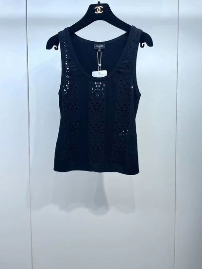 Chanel 25B Openwork Knit Vest