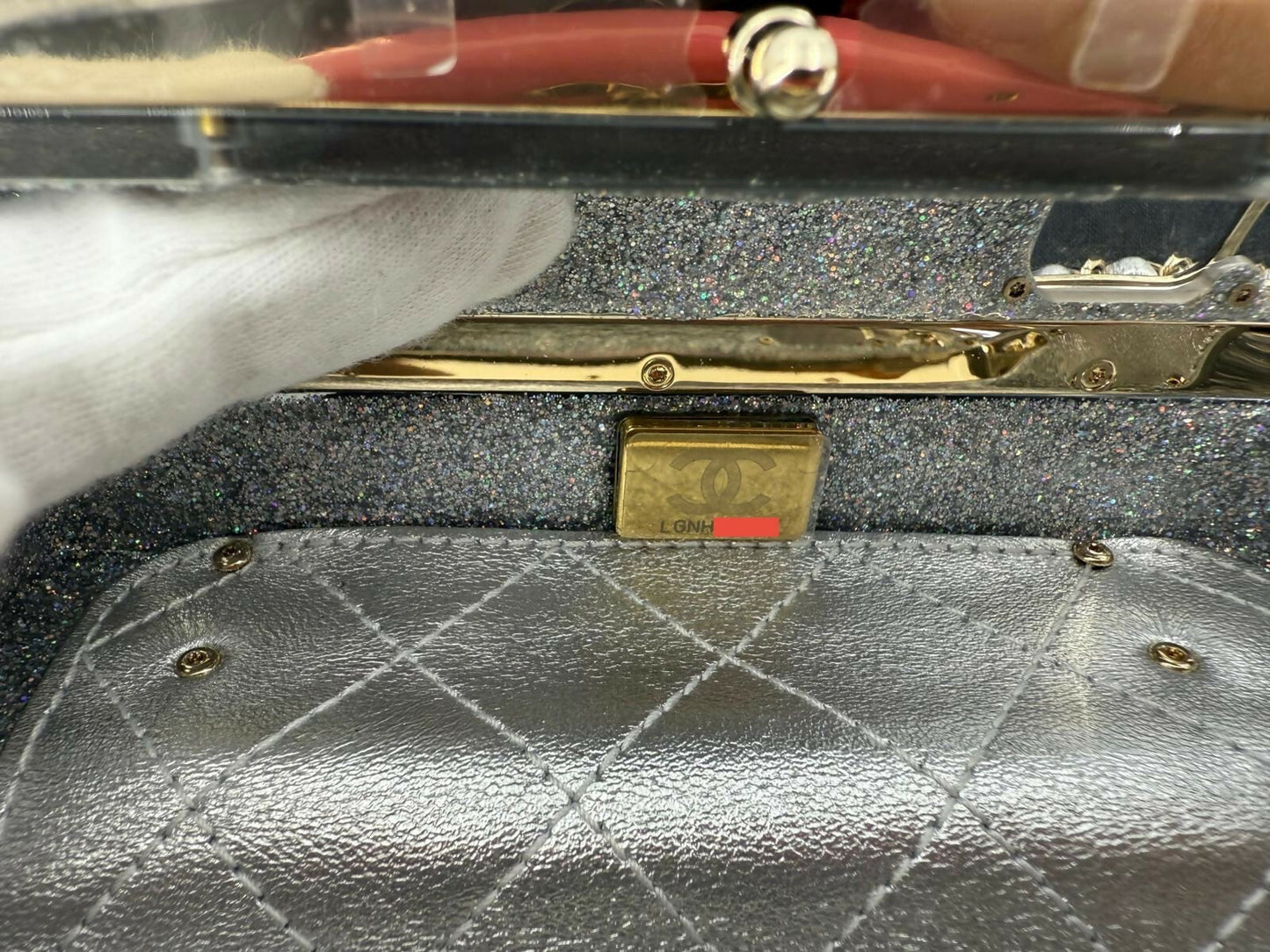 Chanel 2024 Glitter Lucite, Multicolor Rhinestone & Enamel Hollywood Mini Van