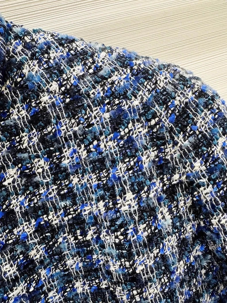 Chanel 20P blue tweed jacket