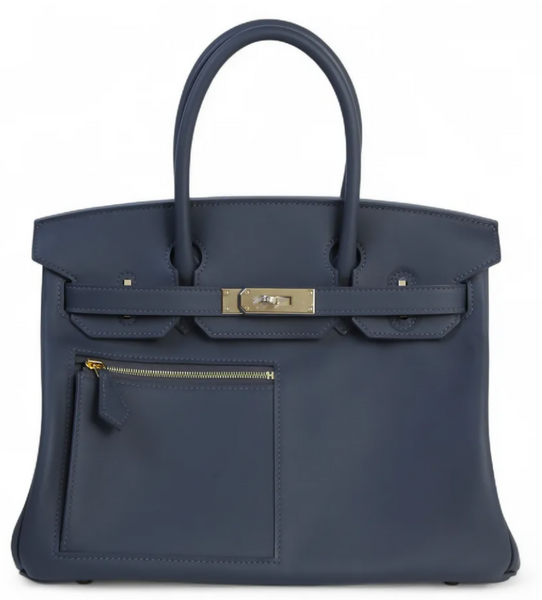 HERMÈS Birkin 30 Colormatic Ardoise Swift Leather Permabrass