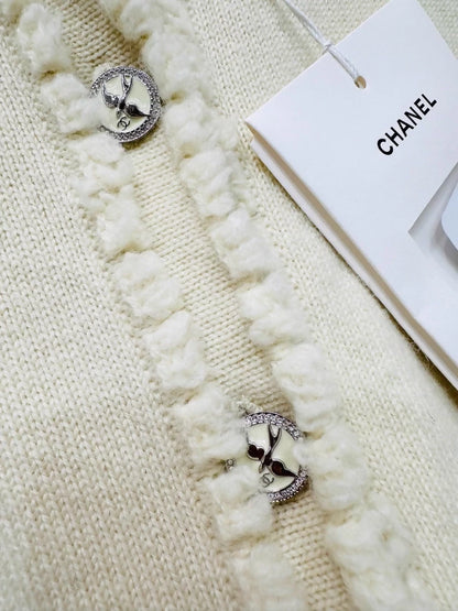 Chanel 25S pale yellow knit cardigan