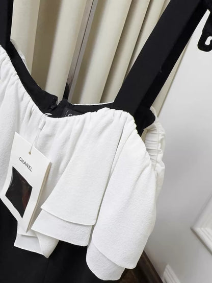Chanel 25B black and white bow-tie dress