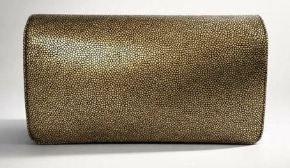 Chanel Caviar Bronze Metallic Double CC Wallet on Chain WOC