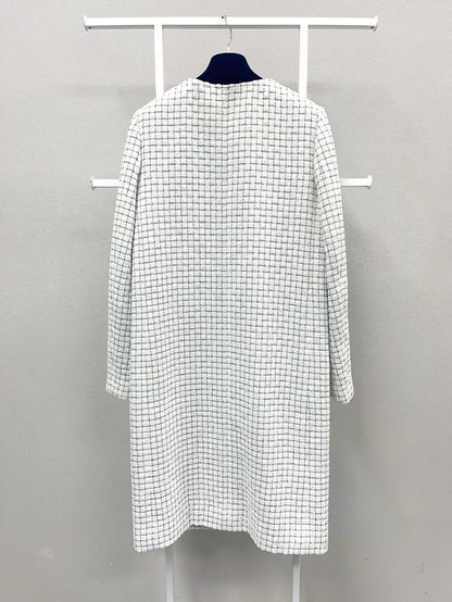 Chanel 16S White Plaid Coat