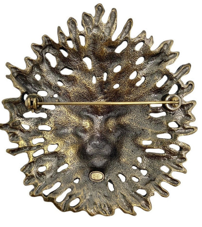 NIB Chanel 19K Limited Edition Large Egyptian Collection Gold CC Lion Head Brooch