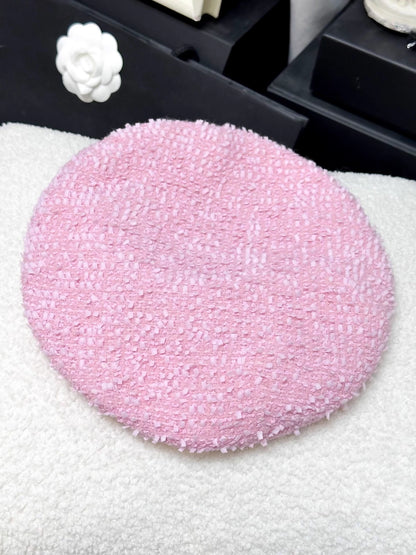 Chanel 19C Pink Fringe Tweed Beret