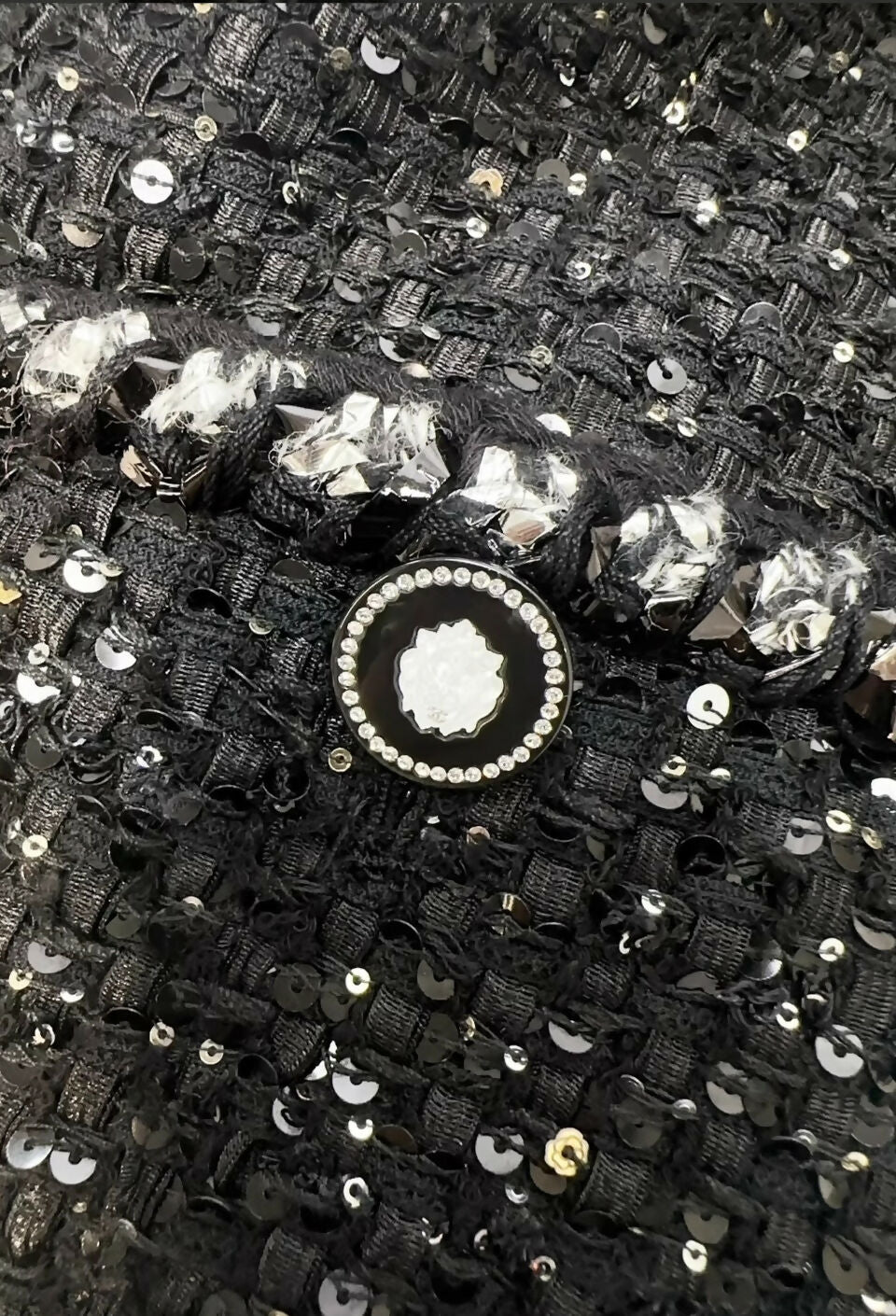 Chanel 22P black tweed jacket