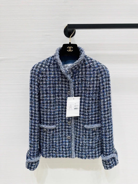 Chanel 20P blue tweed jacket