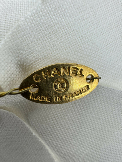 Chanel Vintage 81-85 White Silk Camellia Brooch