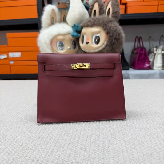 Hermes Kelly Danse 55 in red and gold hardware