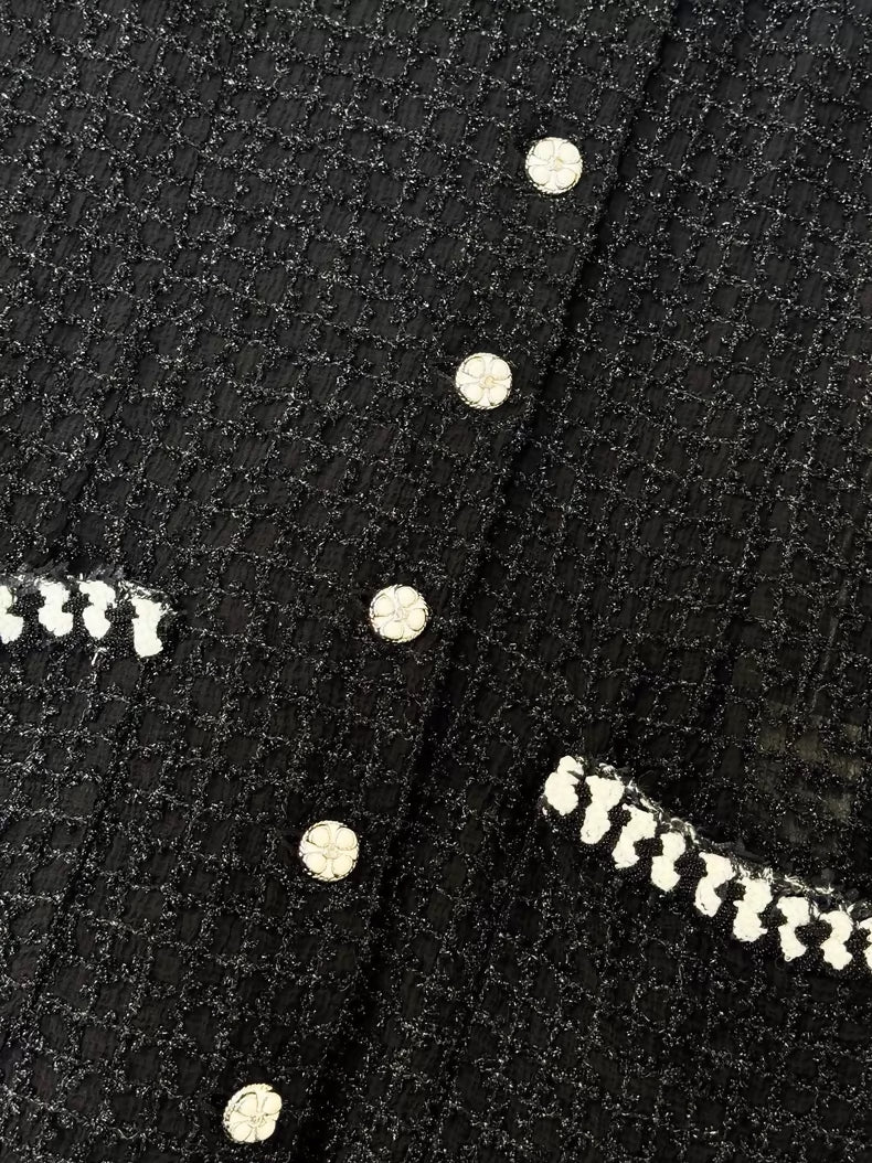 Chanel 24P black tweed dress