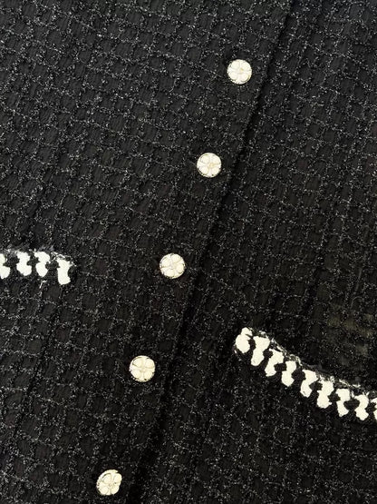 Chanel 24P black tweed dress