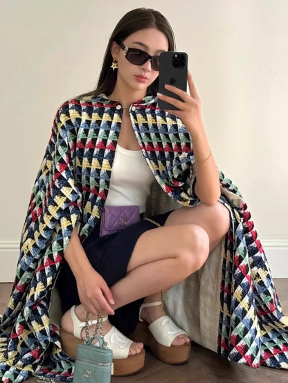 Chanel 24S Colorful Cape Coat
