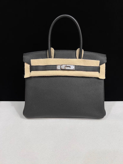 Hermes Birkin 30 Black togo leather palladium hardware