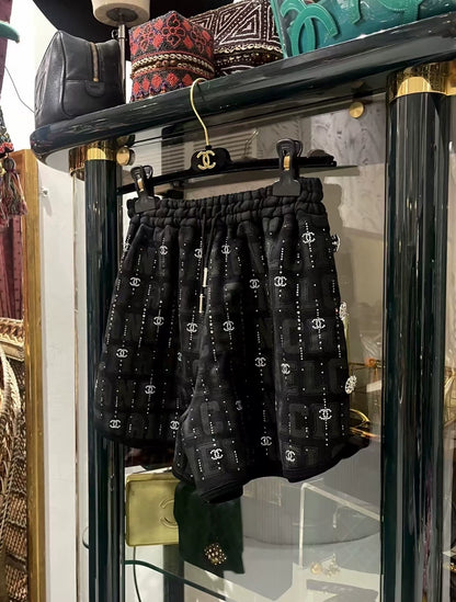 Chanel 23C black shorts