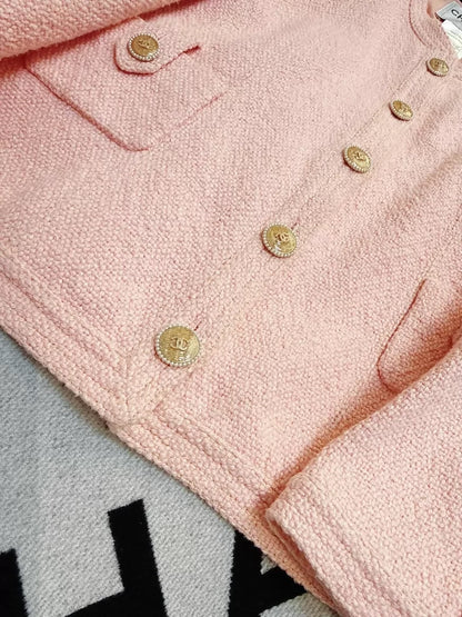 Chanel 16C Pink Tweed Jacket