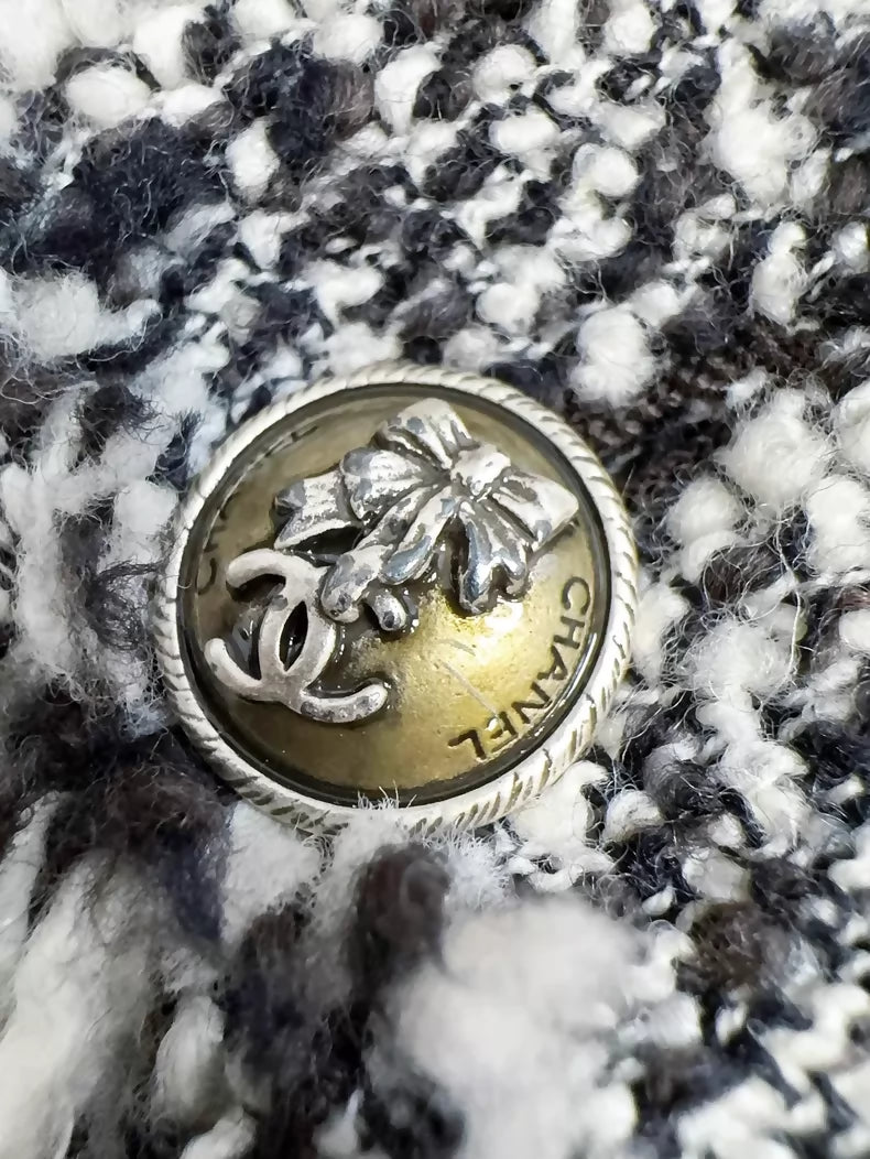 Chanel 04A black and white tweed jacket