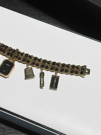 Chanel PREMIERE Limited Edition J12 Black Gold Multi-Element charms Watch