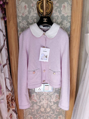 Chanel 25B pink cardigan