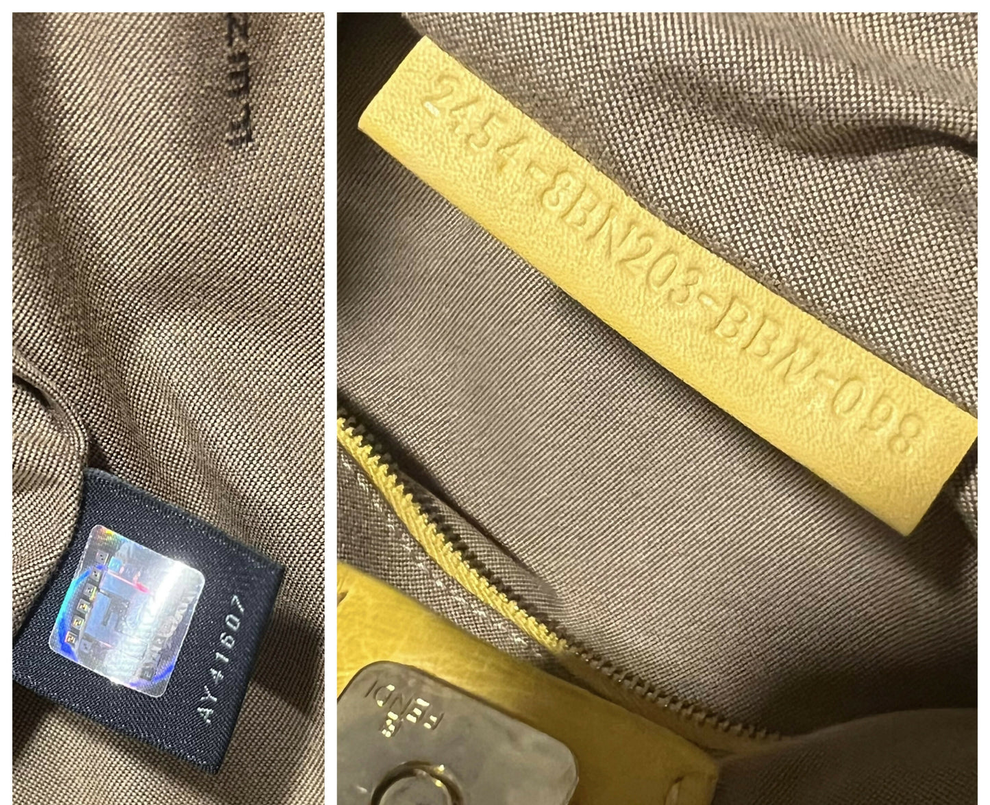 Rare Fendi Vintage Yellow Ostrich Twins Tote Gold Hardware