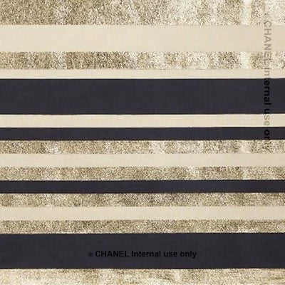 Chanel 18C Gold Striped Crew Neck Top