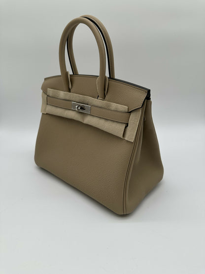 Hermes Birkin 30 trench Togo PHW stamp K