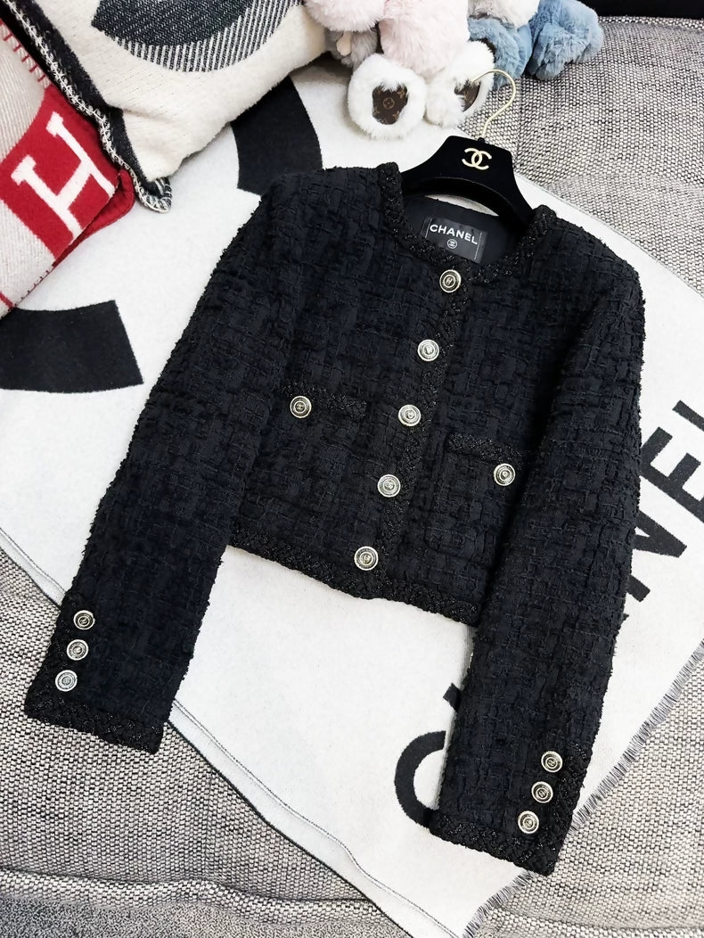 Chanel 20B black tweed jacket