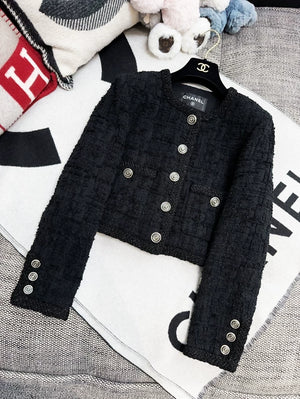 Chanel 20B black tweed jacket
