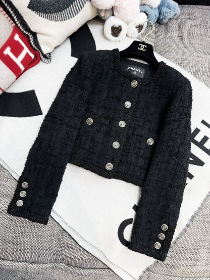 Chanel 20B black tweed jacket