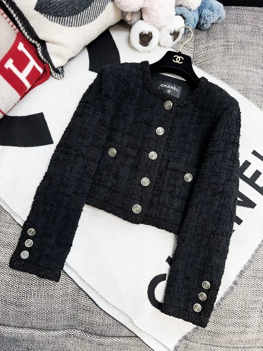 Chanel 20B black tweed jacket