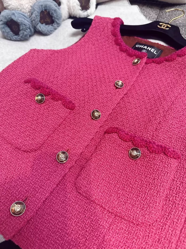 Chanel 24A rose pink vest