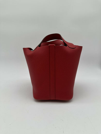 Hermès Picotin 18 Rouge Casaque GHW W 2025