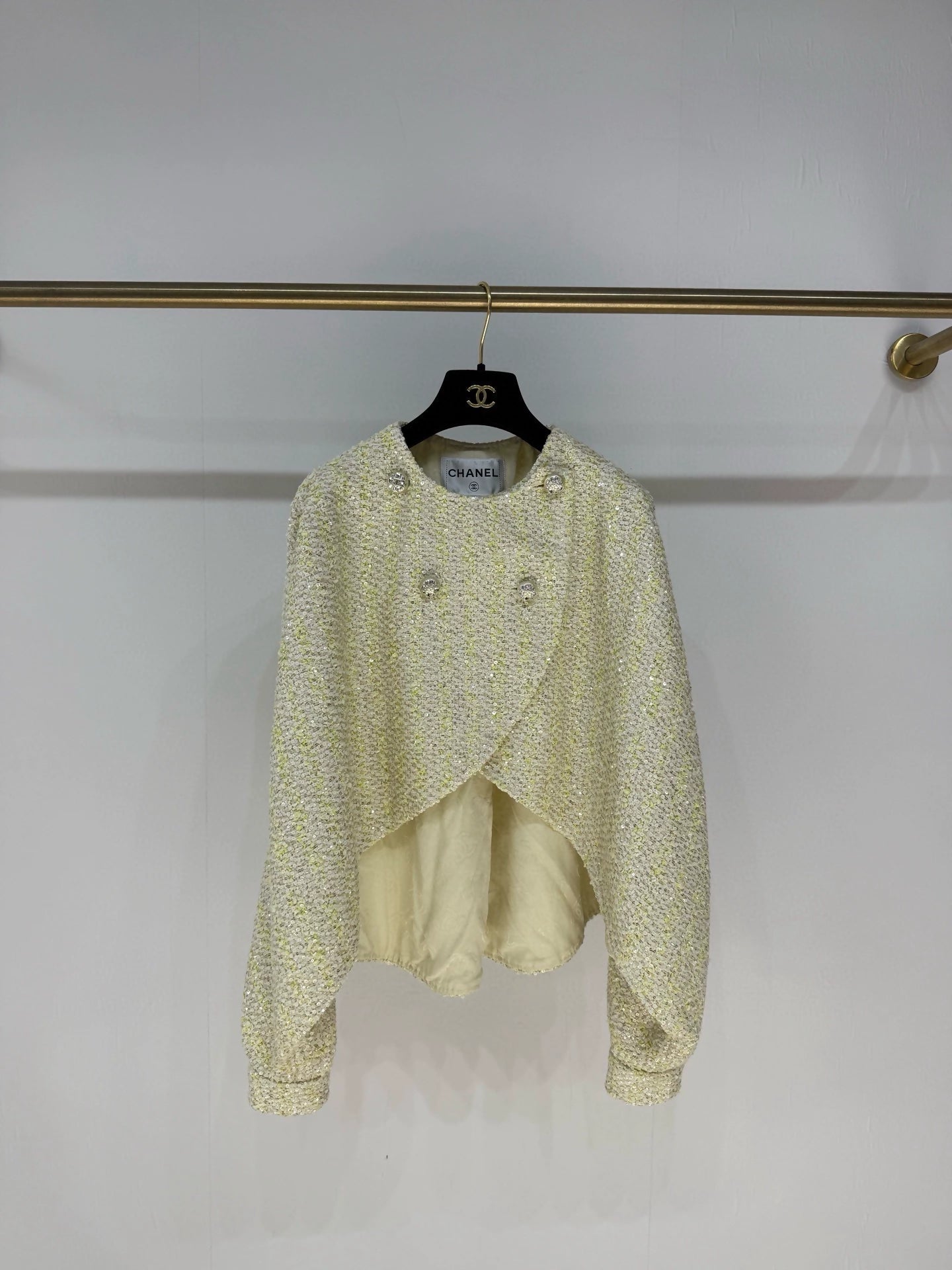 Chanel 23S light yellow Sequin Jacket