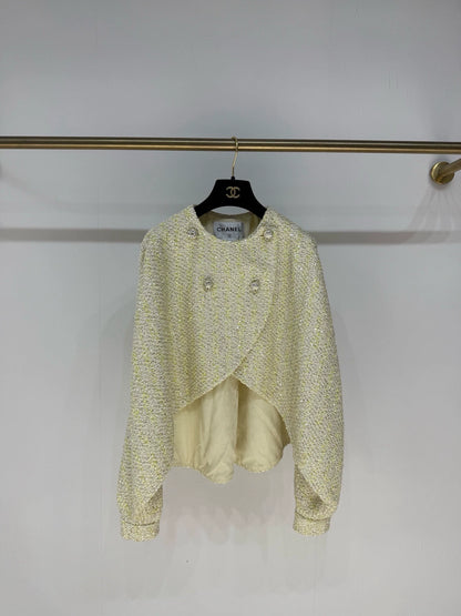 Chanel 23S light yellow Sequin Jacket
