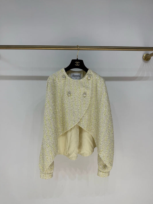 Chanel 23S light yellow Sequin Jacket