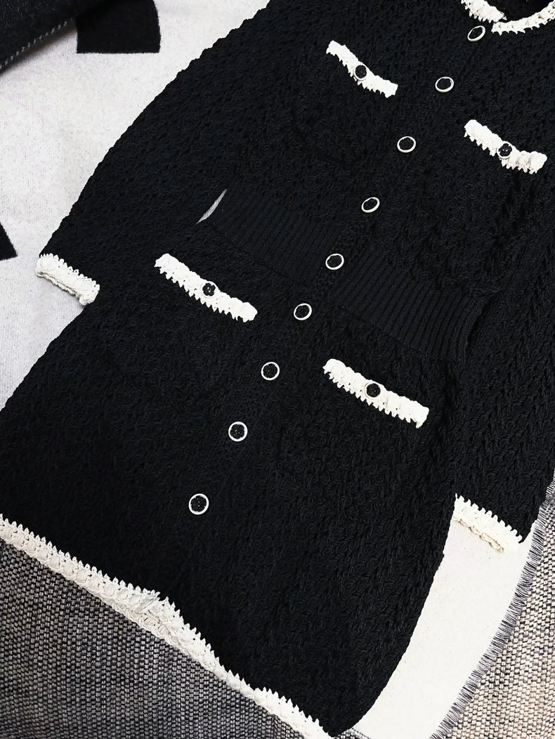 Chanel 22C Black and White Dress