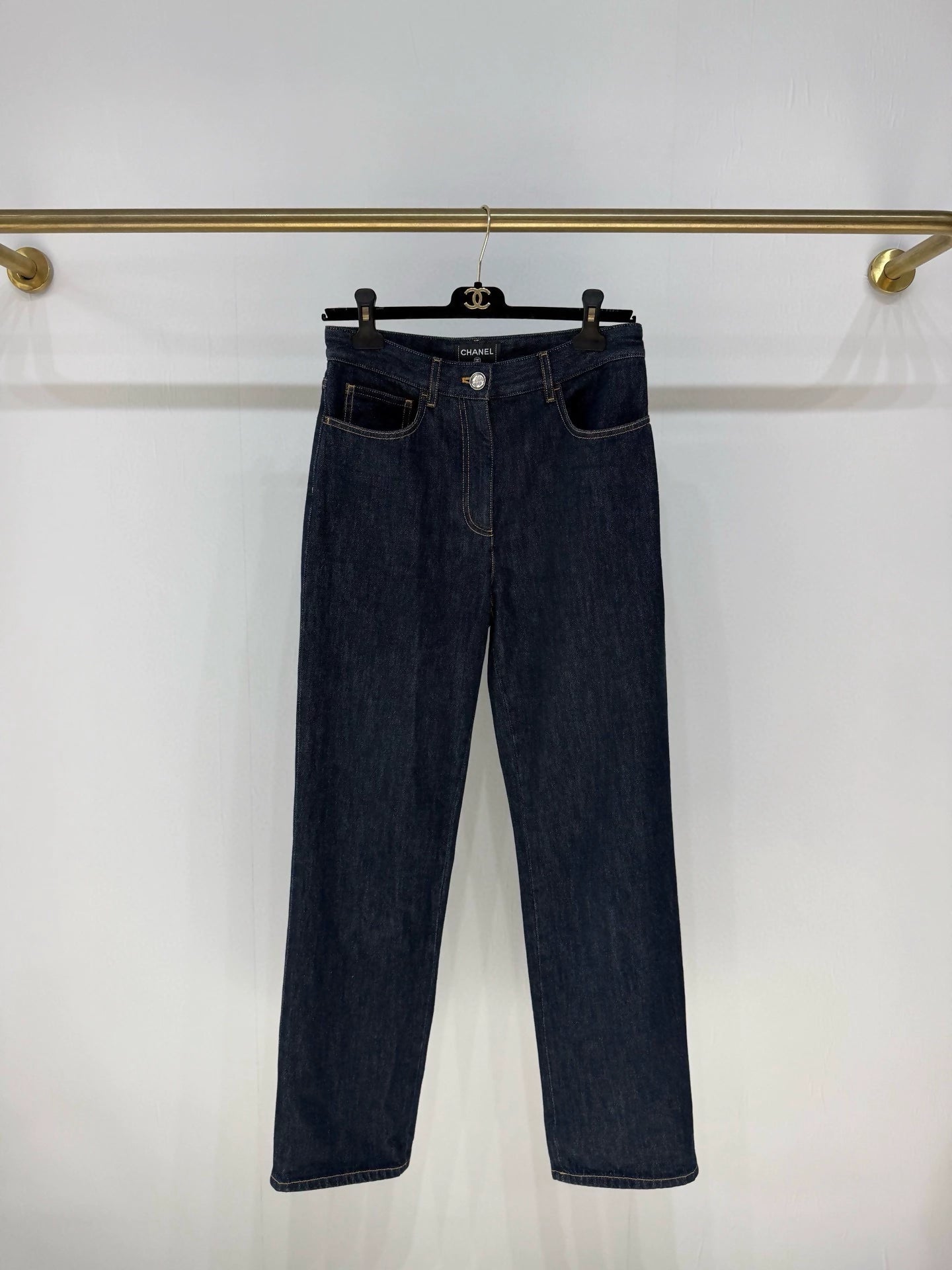 Chanel 25C dark blue denim