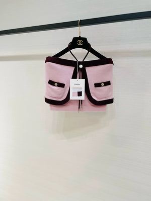 Chanel 25A pink cashmere top