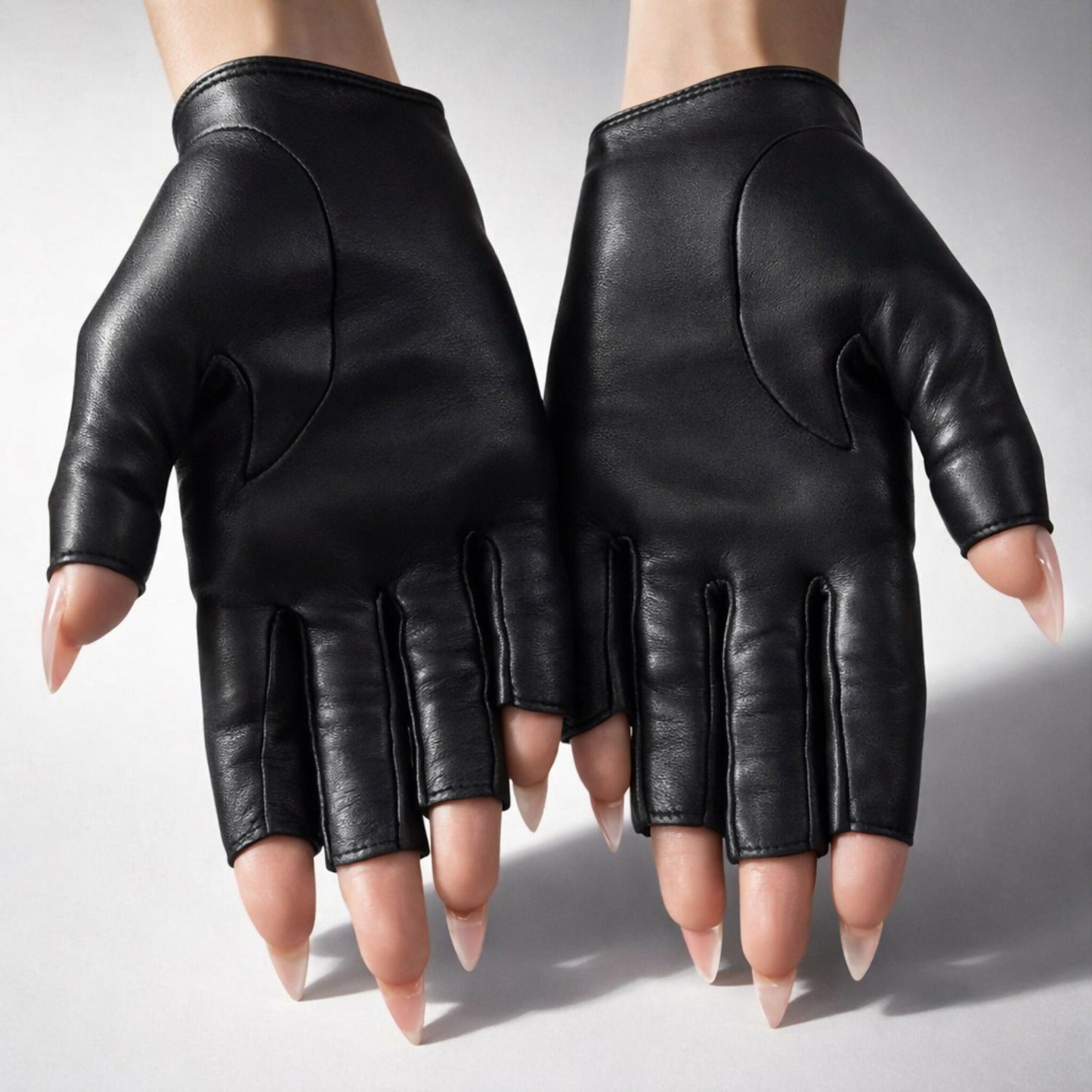 RARE Chanel 11A Paris Byzance Black Leather Jeweled Stone Gloves Size 7