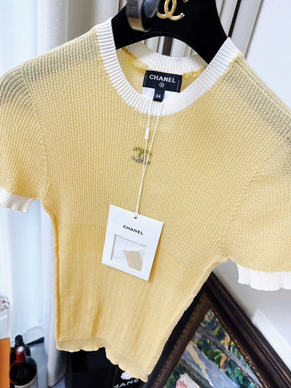 Chanel 22 Yellow Stretch T-Shirt